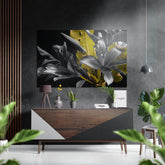 Lillium Brushed Aluminium Dibond Wall Art.